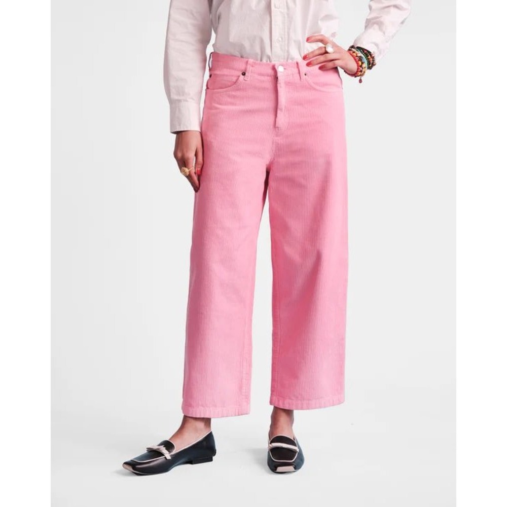 NWT Frances Valentine Jane Cords Pink Corduroy Straight Leg Pants size 4